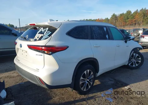 2020 Toyota Highlander Hybrid Xle z USA, uszkodzony, nr VIN 5TDGBRCH8LS508295